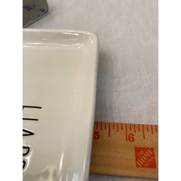 Rae Dunn Artisan Collection Happy Stay Humble Ceramic Tray & Block - Picture 4 of 10